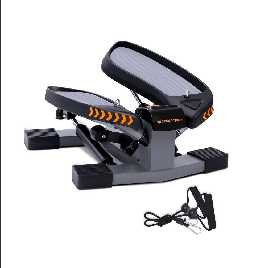 Sportsroyals Stair Stepper With Resistance Band And Vertical Climber Exercise Machine