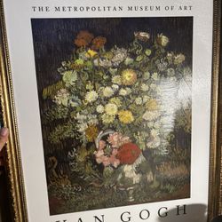 Van Gogh Framed Art - The Met "Bouquet of Flowers" 