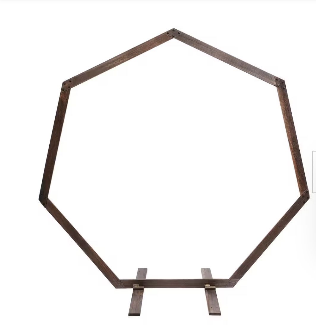 Wooden Hexagon Arch Backdrop