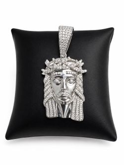 925 Sterling Silver 3.20CT MOISSANITE Jesus Men’s Pendant