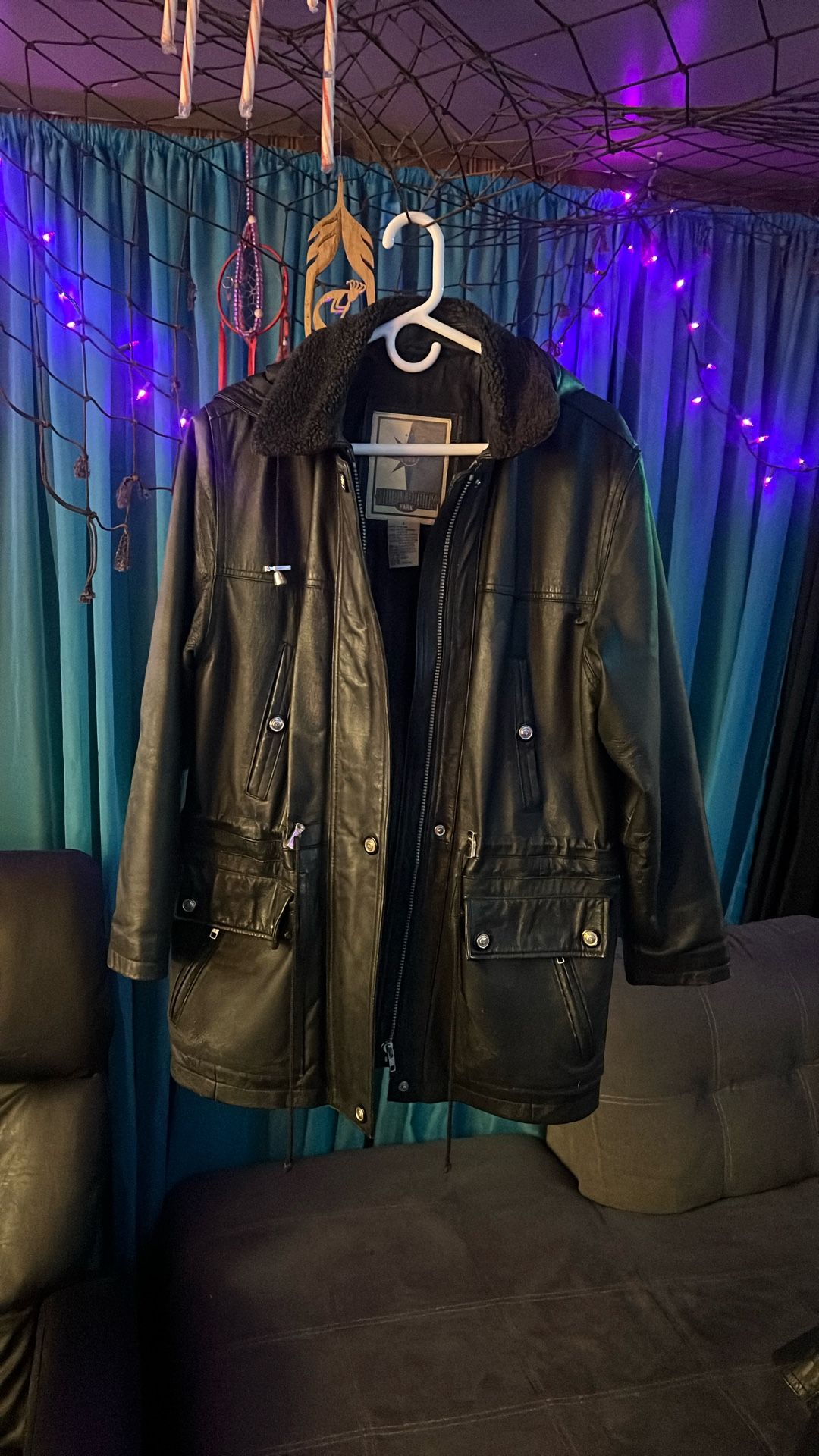 leather coat