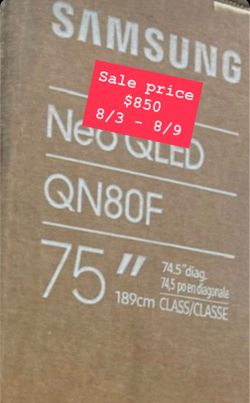 Samsung - 75” Class QN80F Series Neo QLED Mini LED 4K UHD SamsungVision AI Smart Tizen TV