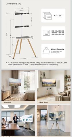🔥 MOVING SALE – Modern Tripod TV Stand