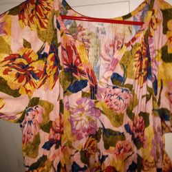 Terra And Sky Dress Floral Beautiful Dress 2x Plus Size