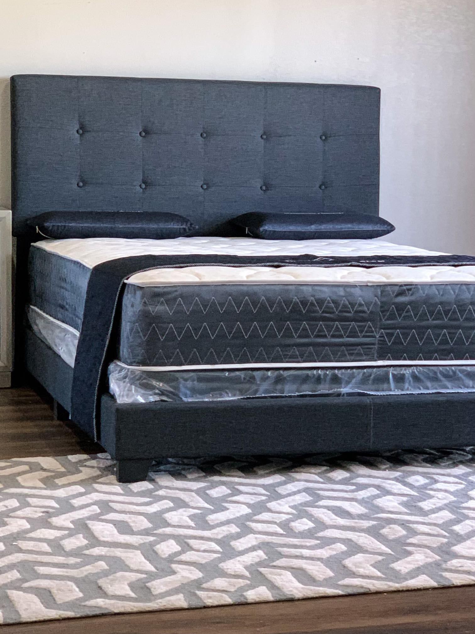 Complete Bed Frame With New Mattress Set, Full $299/Queen $319/King $399