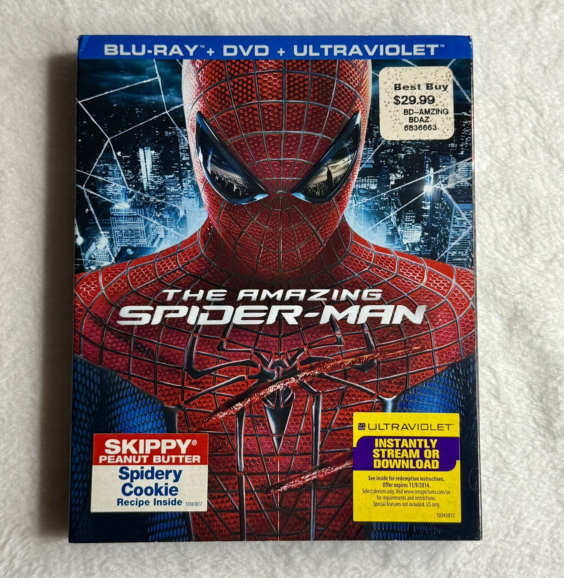 The Amazing Spider-Man (2012) Blu-ray + DVD Combo Pack – Andrew Garfield Marvel