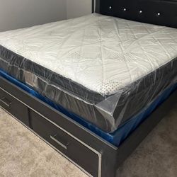 NEW MATTRESS QUEEN SIZE PLUSH WITH BOX SPRING 