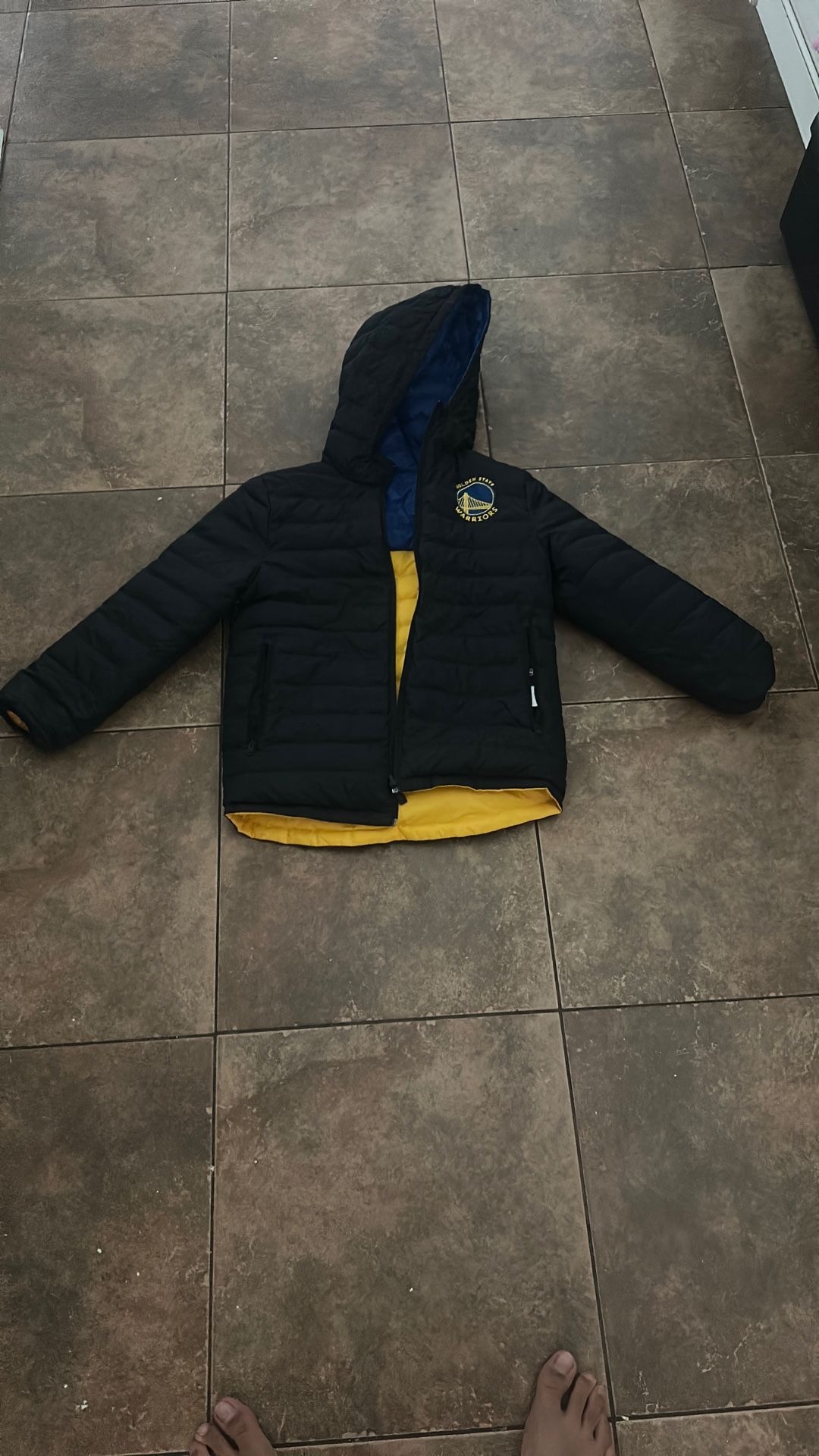 Golden State Warriors Puffer Jacket Reversible