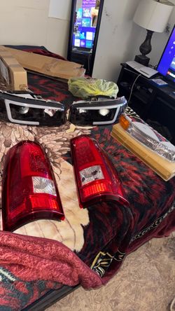 Set of Custom Headlights and Backlights for GMC 2500 sierra