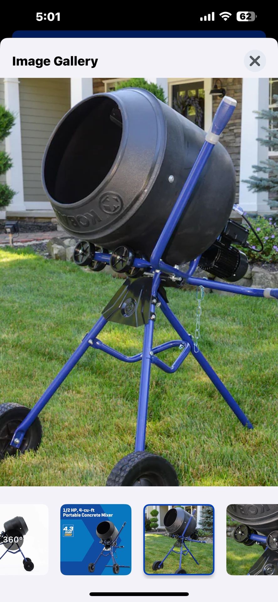 Kobalt Concrete Mixer