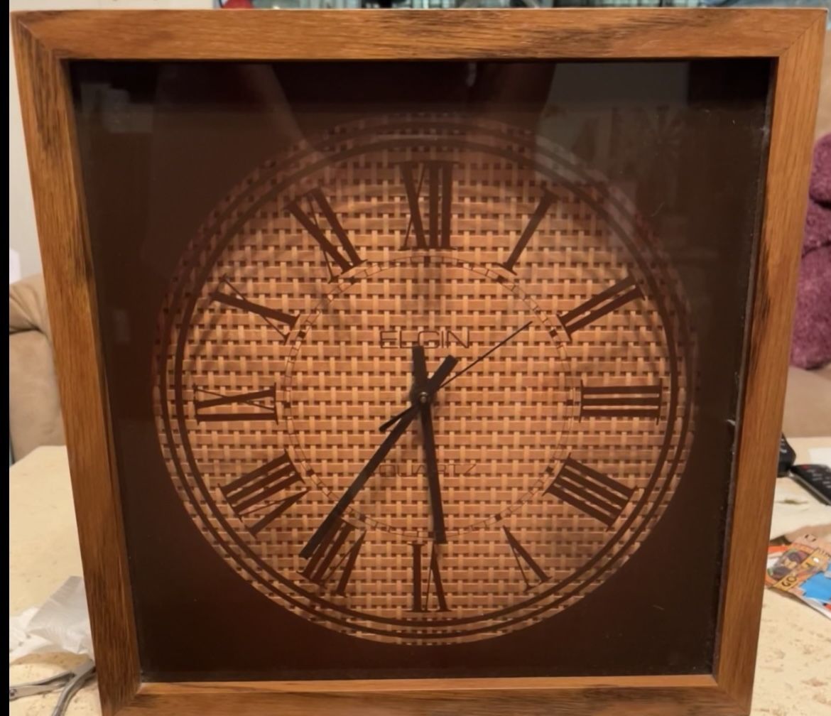 Elgin Wooden Clock