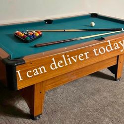 Non Slate Pool Table With Ball Return.