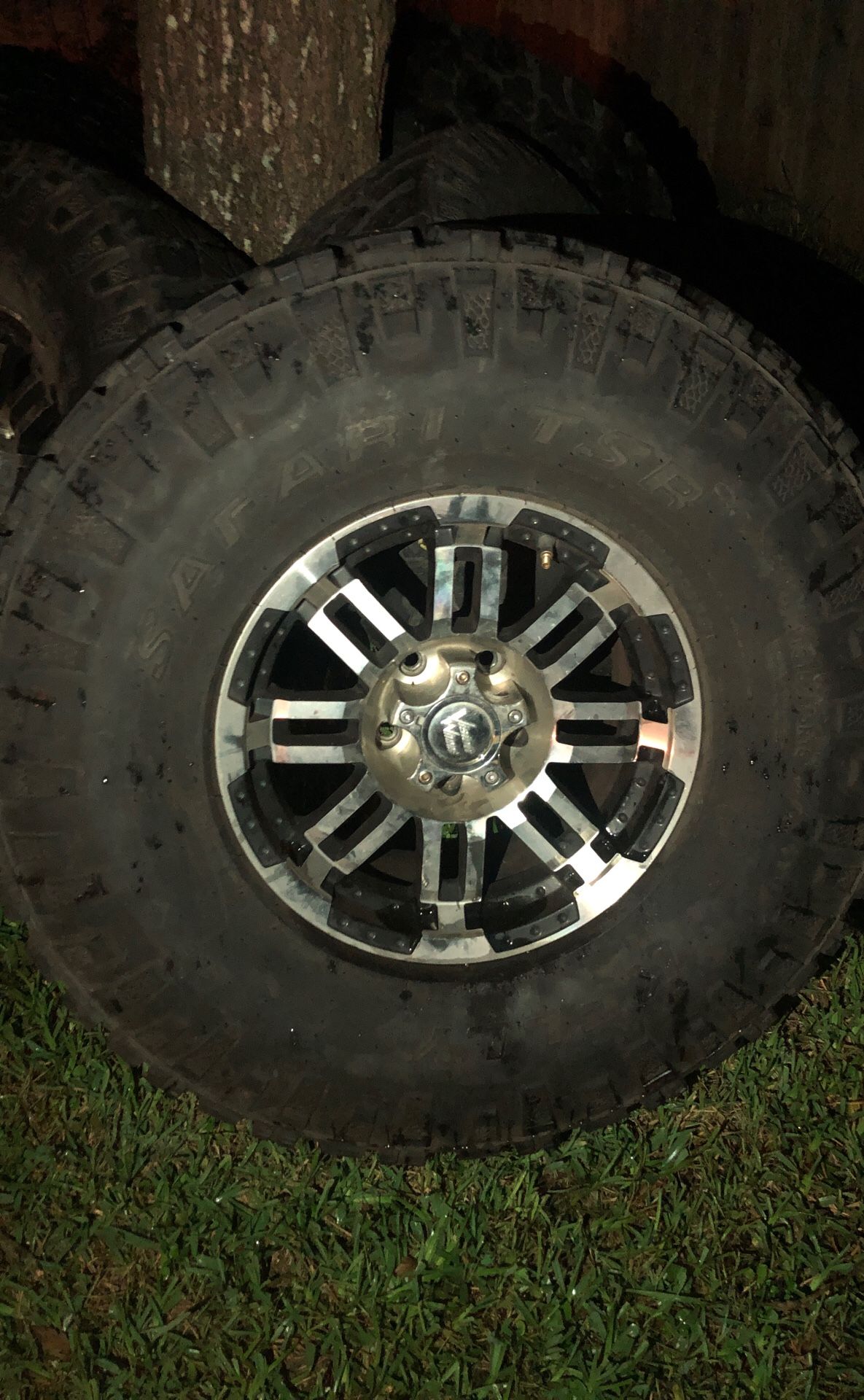5 - 16” Jeep wheels with 315/75/16 tires —— $600