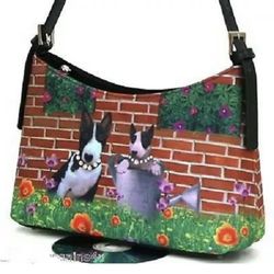 Bull Terrier Dog Bejeweled Fashion Handbag    