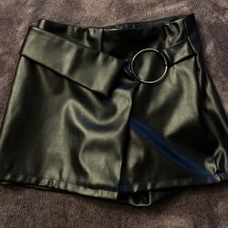 Black Leather Shorts 