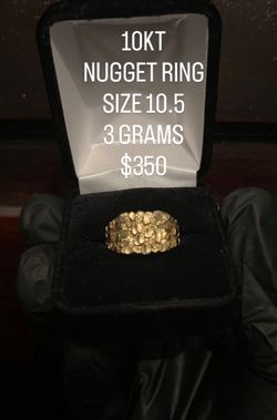 10KT GOLD NUGGET RING SIZE 10.5