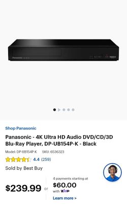 Panasonic DP-UB154P-K 4k ultra HD player