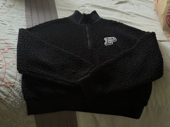 Black Sherpa Quarter-Zip Pullover Sweater - PINK / Victoria's Secret