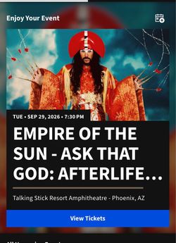 Empire of the sun tickets