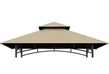 JANCANOPY 8x5 Ft Canopy Top Compatible with SUNJOY Grill Gazebo Frame Model L-GG001PST-F,L-GG001PST-H,L-GG001PST-F2 ,(Beige)