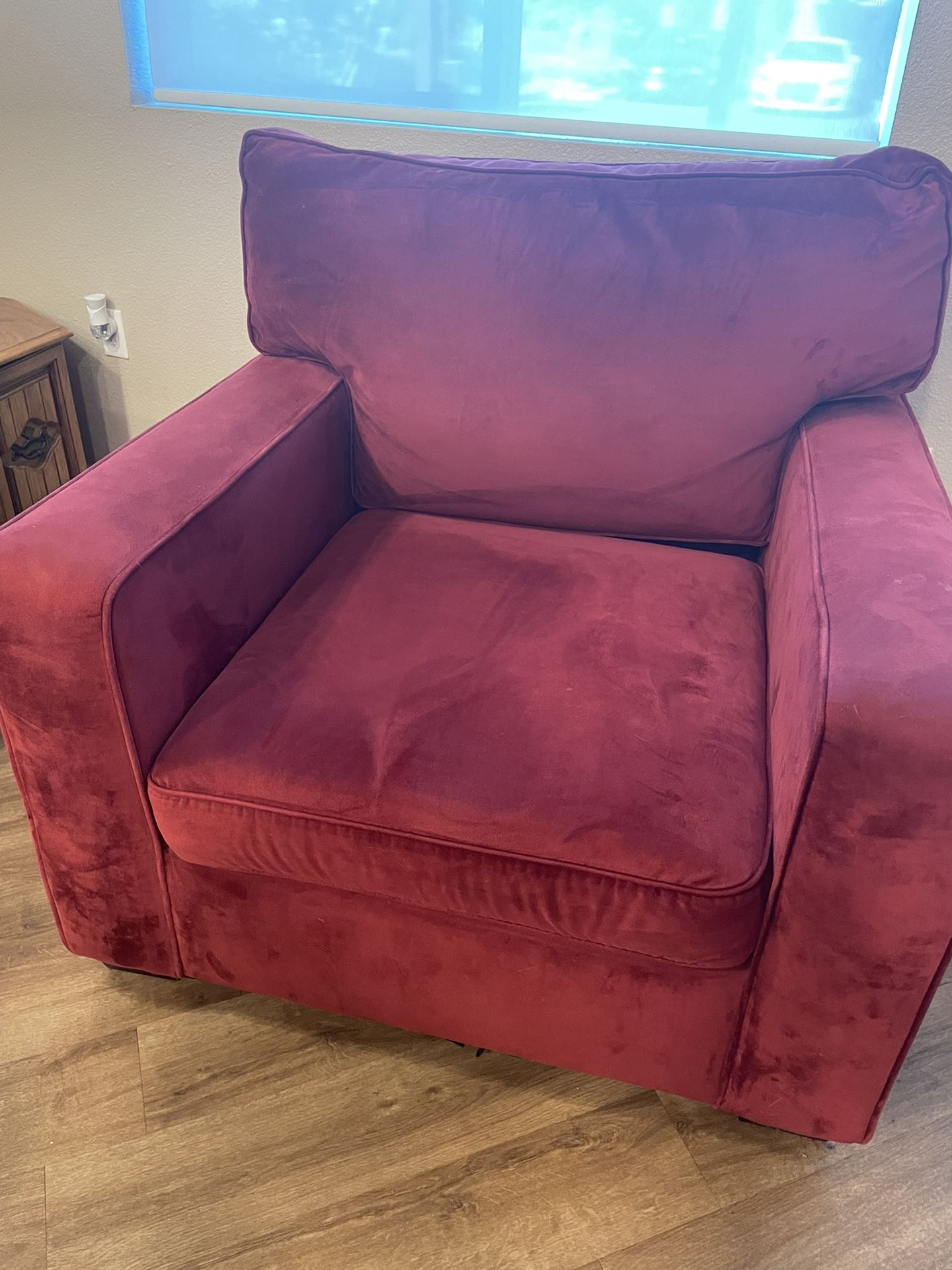 Suede Red Couches