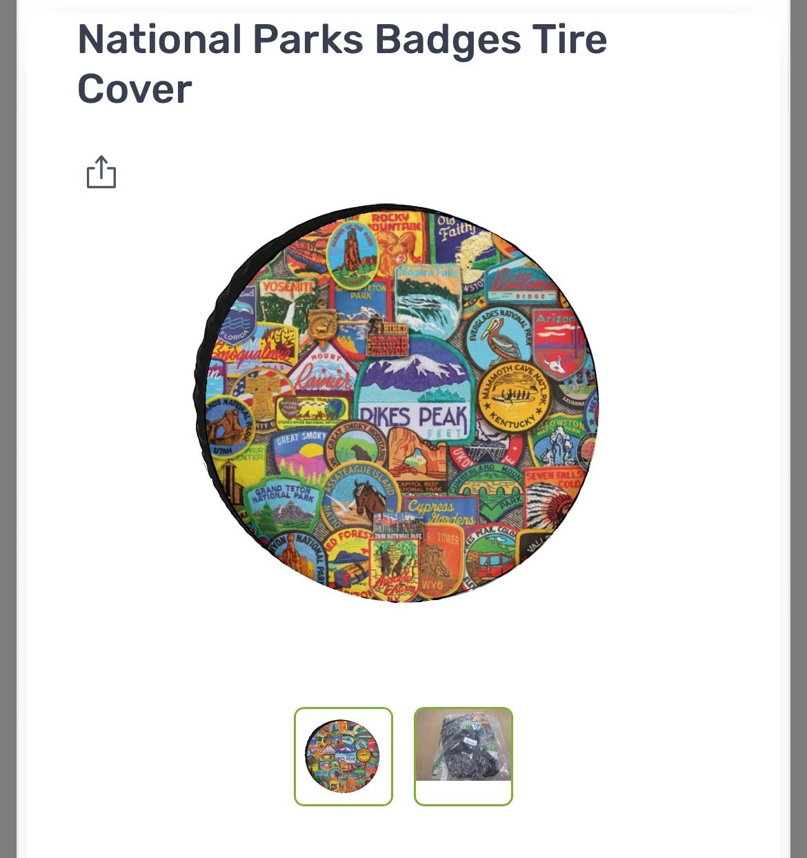 National Parks Tire Cover