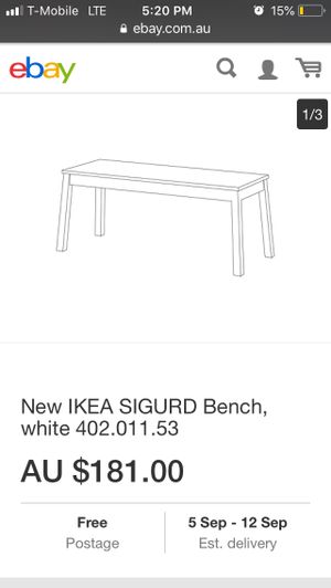 Ikea Sigurd Bench White For Sale In Brooklyn Ny Offerup