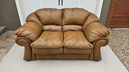 Brown Leather Couch