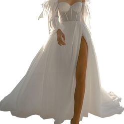 Boho style wedding dress