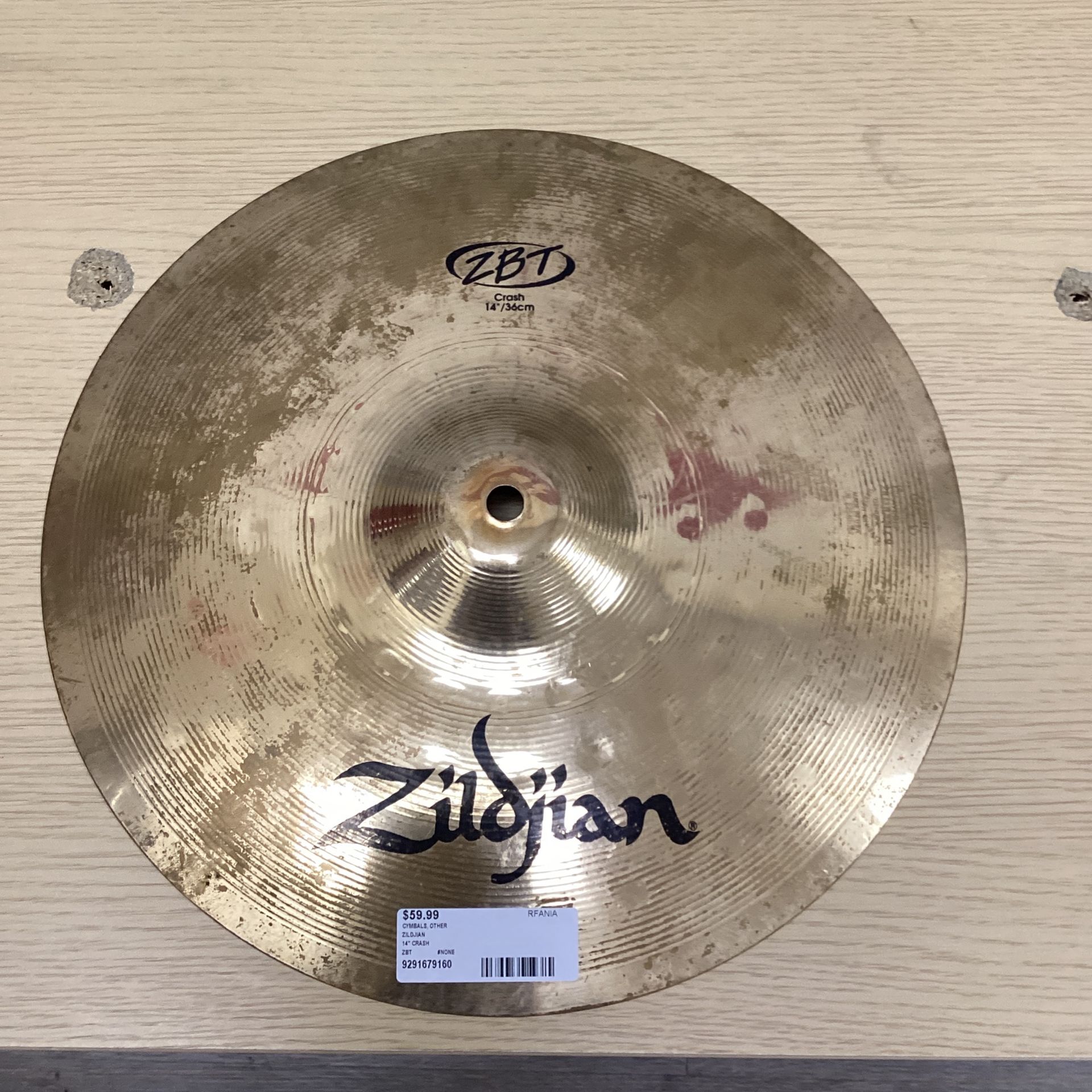 92916 Zidjian Crash Cymbal 79160