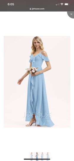 Baby Blue Bridesmaid Dress Thumbnail