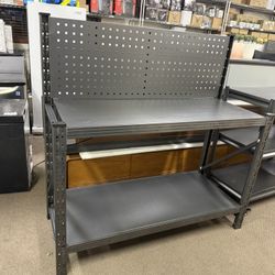 Heavy Duty Workbench with 454 kg (1000 lbs) Capacity with Perforated Panel, 