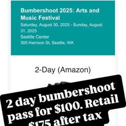 1 BUMBERSHOOT TICKET MEET DOWNTOWN