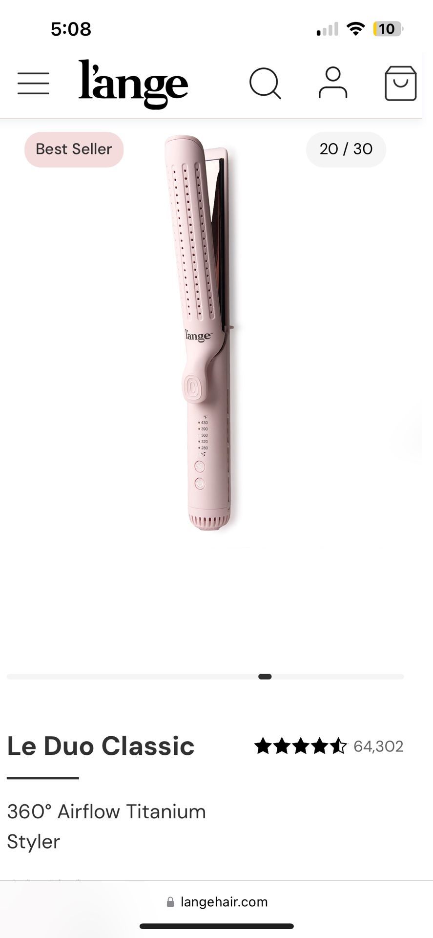 L’ange Hair Straightener And Thermal Style Brush