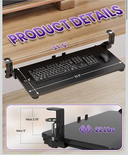 Under Desk Keyboard Pull Out Tray