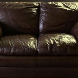 Leather Couch & love Seat-Matching 