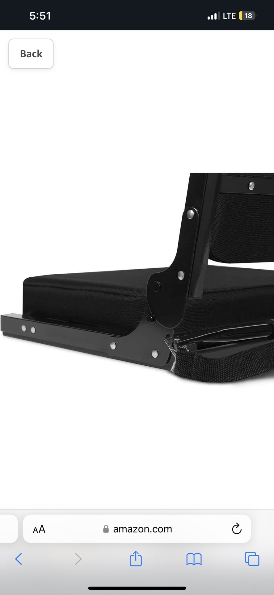 Jauntis Stadium Seats for Bleachers, Bleacher Seats with Ultra Padded Comfy Foam Backs and Cushion, Wide Portable Stadium Chairs with Back Support and