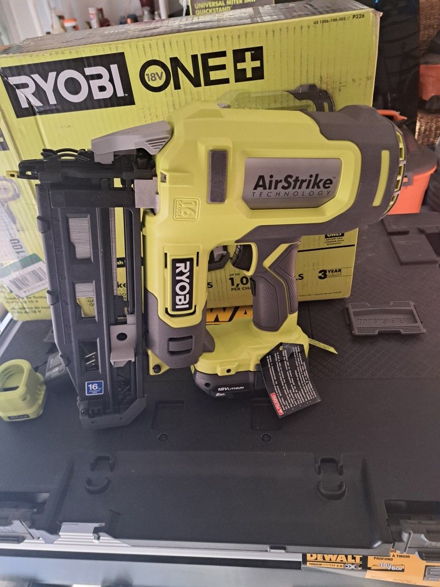 RYOBI

ONE+ 18V AirStrike 16-Gauge Cordless Finish Nailer 
