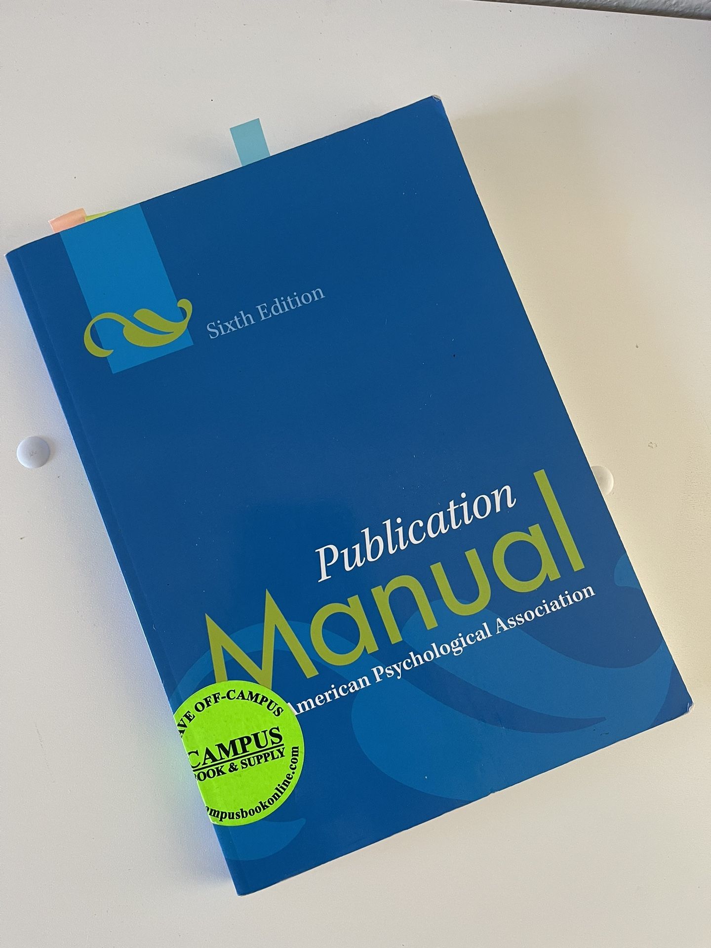 Publication Manual of the American Psychological Association, 6th Edition