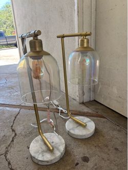 Pair of Gold/Marble Lamps 💡