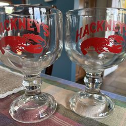 Vintage Hackney's  Shrimp Cocktail Glass Goblet