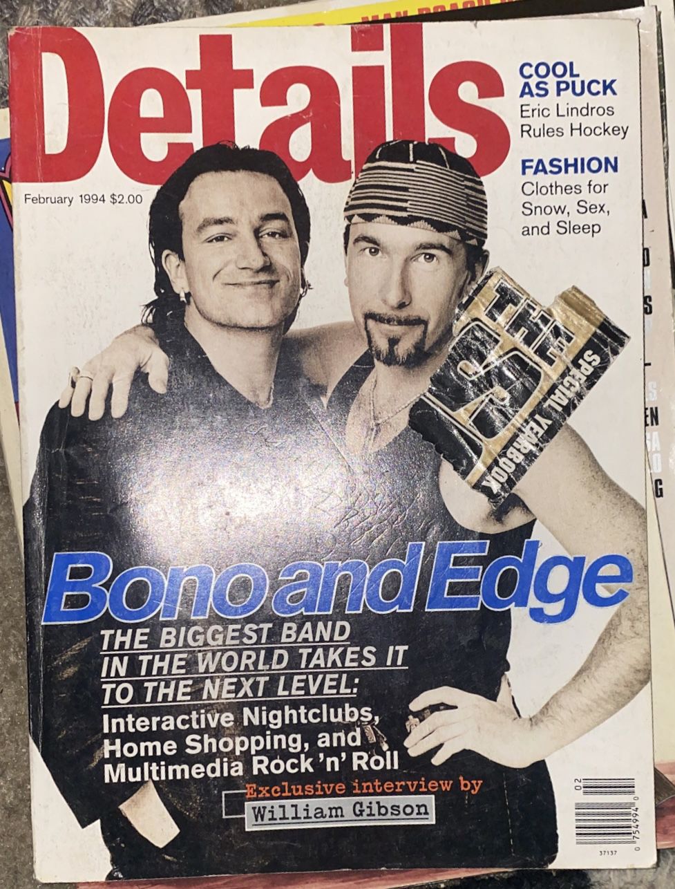 Details magazine February 1994 (U2: BONO AND EDGE) used