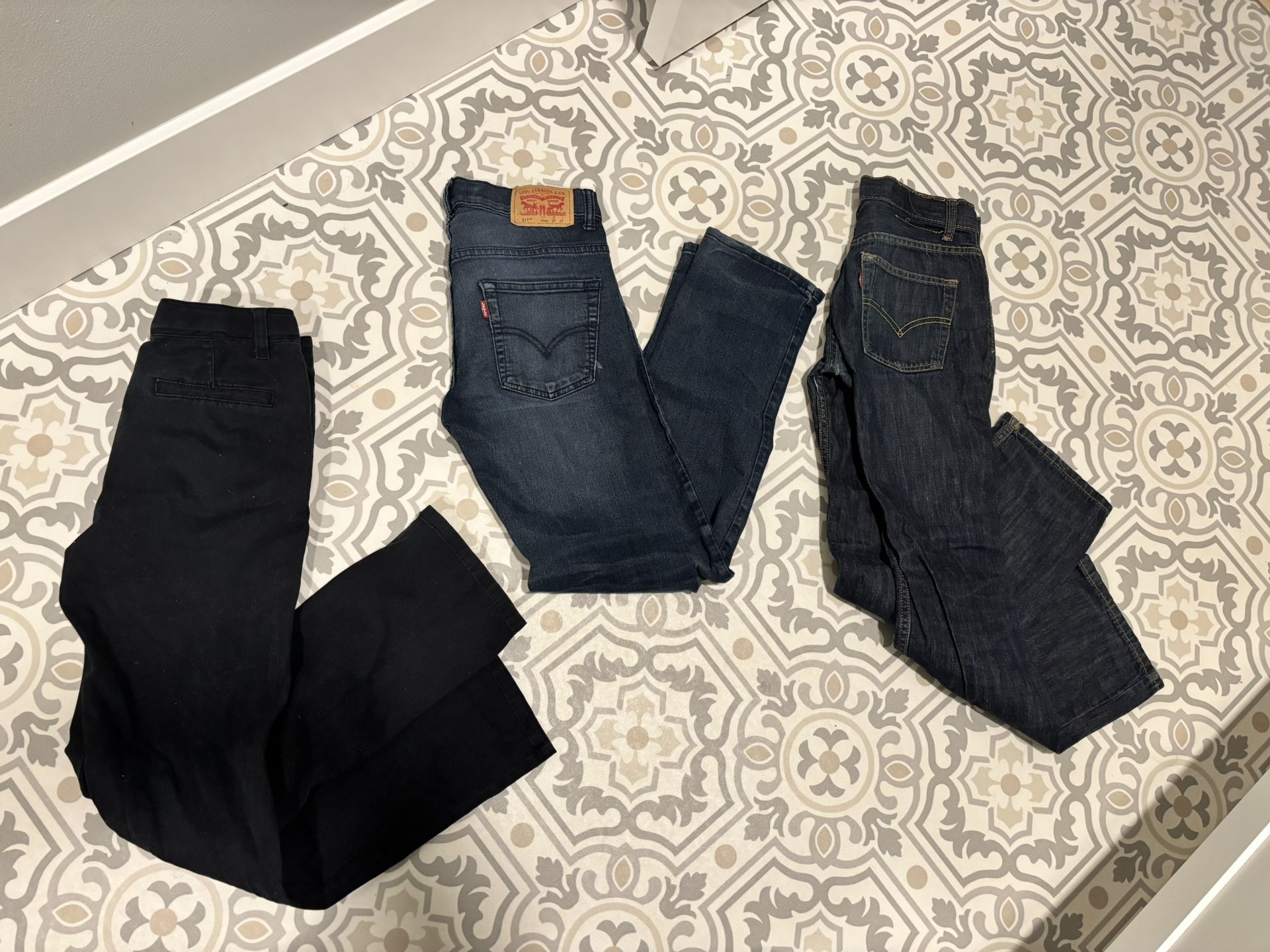 3 Pairs of Boy’s Jeans and Pants, Size 12