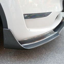 BRAND NEW 2020-2024 Tesla Model Y V Style Front Bumper Lip Real Carbon Fiber