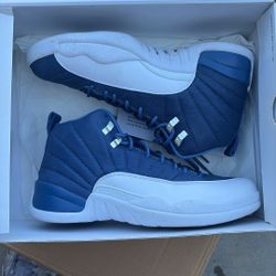 air jordan 12 retro stone blue/ legend blue 