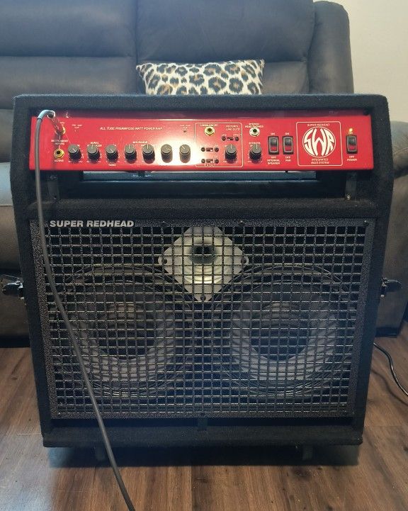 SWR Super Red Head (350 Watt) Tube Pre-Amp Bass Guitar Combo Amp w/ Cover & Casters For Sale!!!
*This amp is Super Loud and Punchy!!!