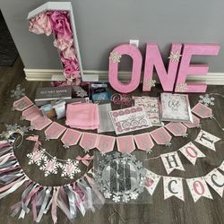 Winter Onederland 1st Birthday Decorations