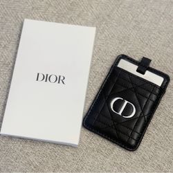 Dior Beauty Black Leather Mirror / Phone Case