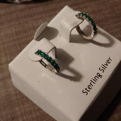 Genuine Emerald Earrings