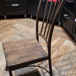 6 Hand Crafted Iron Chairs 